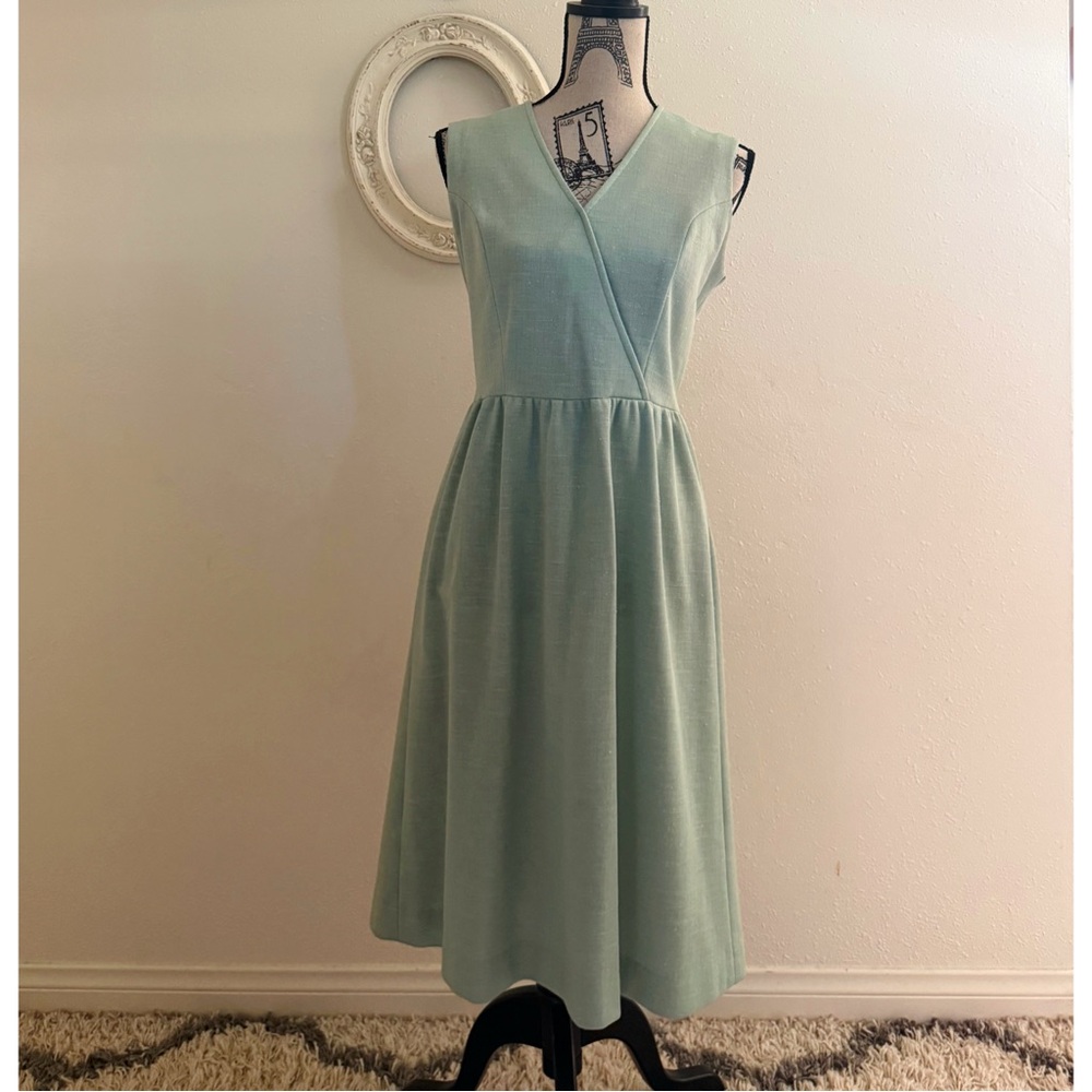 Vintage Mint Green Sleeveless Dress
